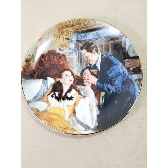 Gone With The Wind Scarlett And Rhett Honeymoon 1990 Plate Wall Decor Fine China - Picture 10 of 13